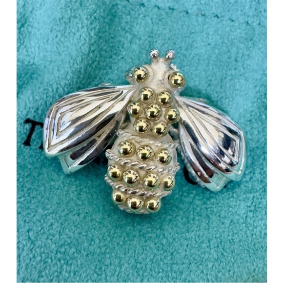 ティファニー 希少 蜂 bee ピン ブローチ シルバー 925 TS1fe Tiffany Silver Bumble Bee Brooch ティファニー 希少 蜂 Bee ピン